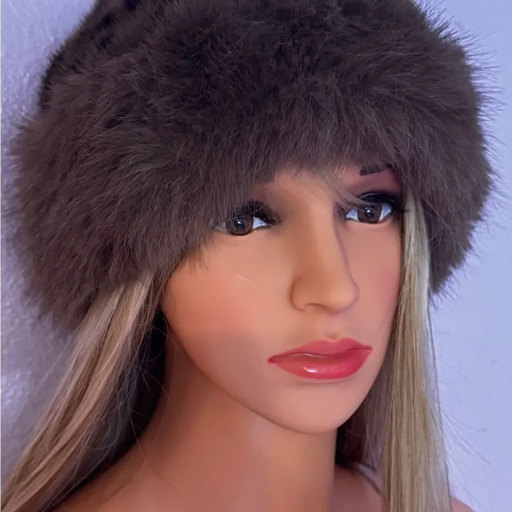 Leopard Print Faux Fur Hat